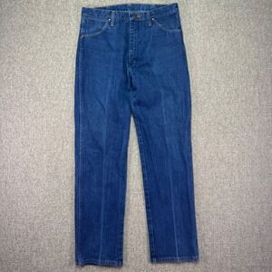 Vintage USA Made Wrangler 13MWZ Jeans Men's 34x32 Original Fit Blue Denim